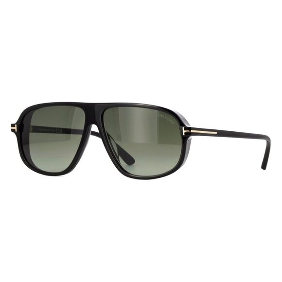 New TOM FORD Guillaume Black Aviator FT1208/S 01B Sunglasses Women - Picture 1 of 4